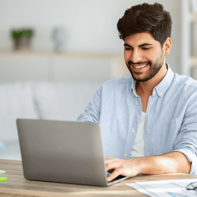 A candidate is sitting at their computer writing political fundraising emails.